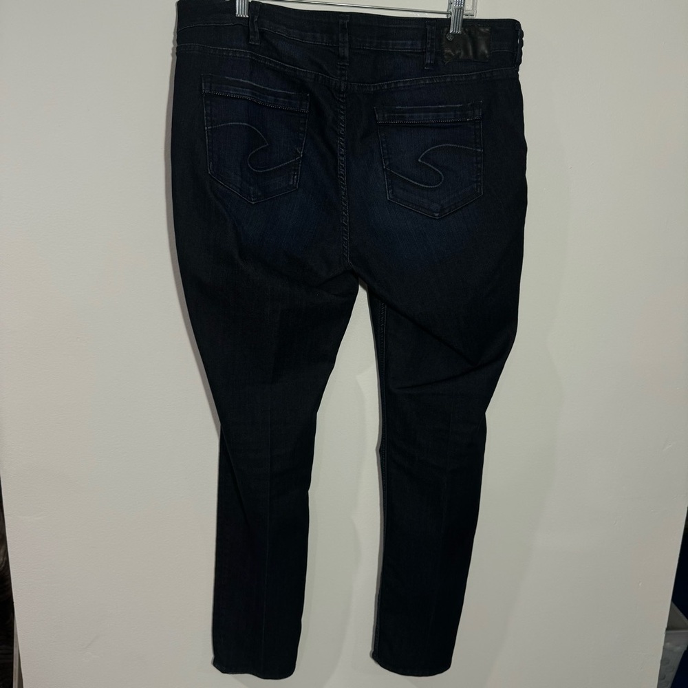 Silver Jeans‎ Women's Suki Jegging Dark Wash Size 18 Minimalist Casual Preppy - Picture 5 of 10